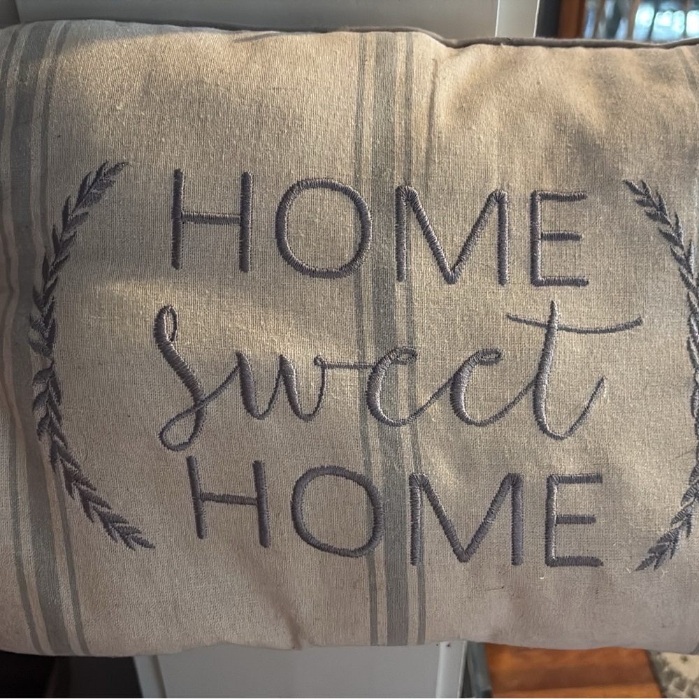 Home Sweet Home Accent Pillow - Gray